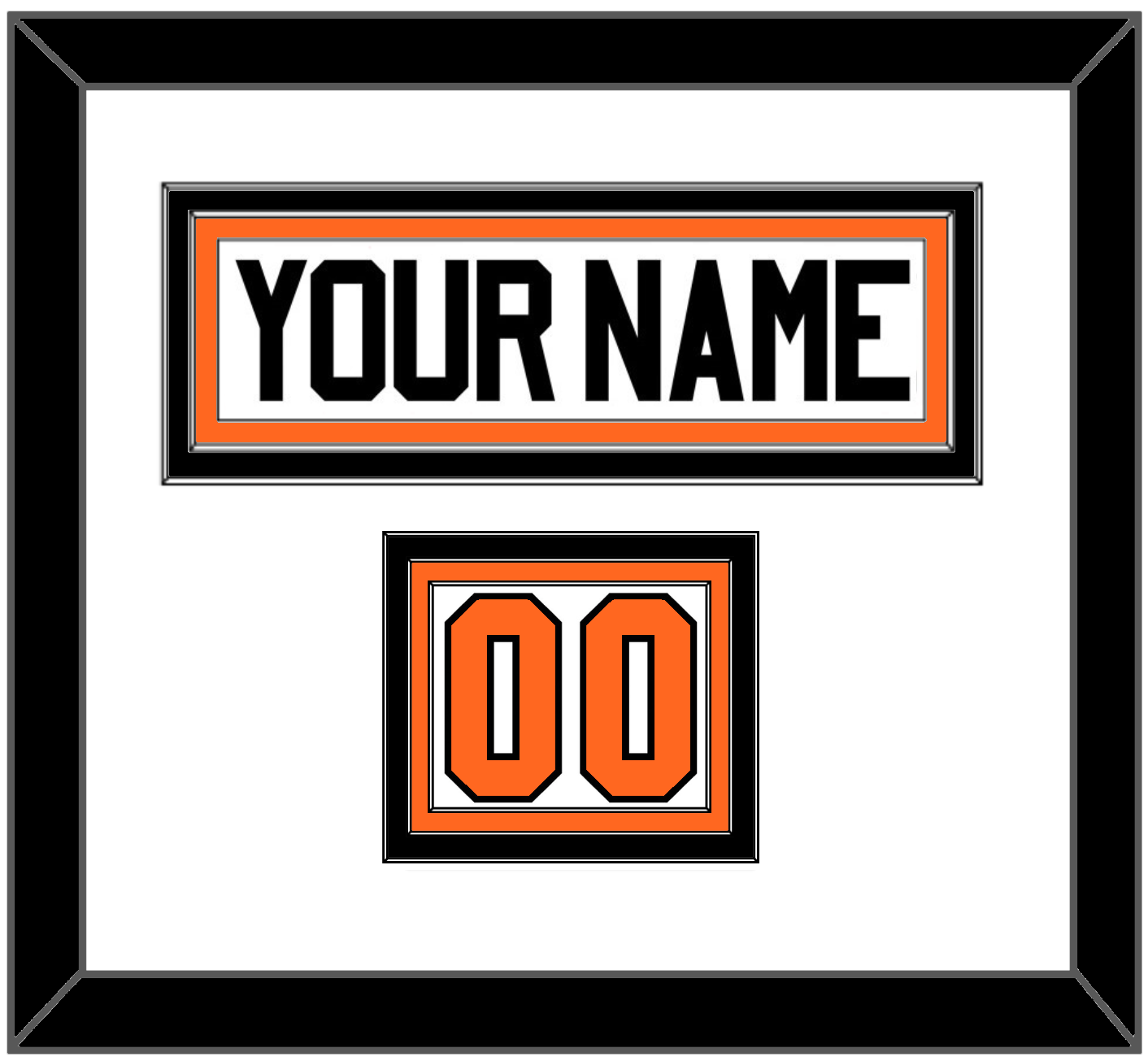 Philadelphia Nameplate & Number (Shoulder) - Home Orange (2010-2017) - Premier Tier 2