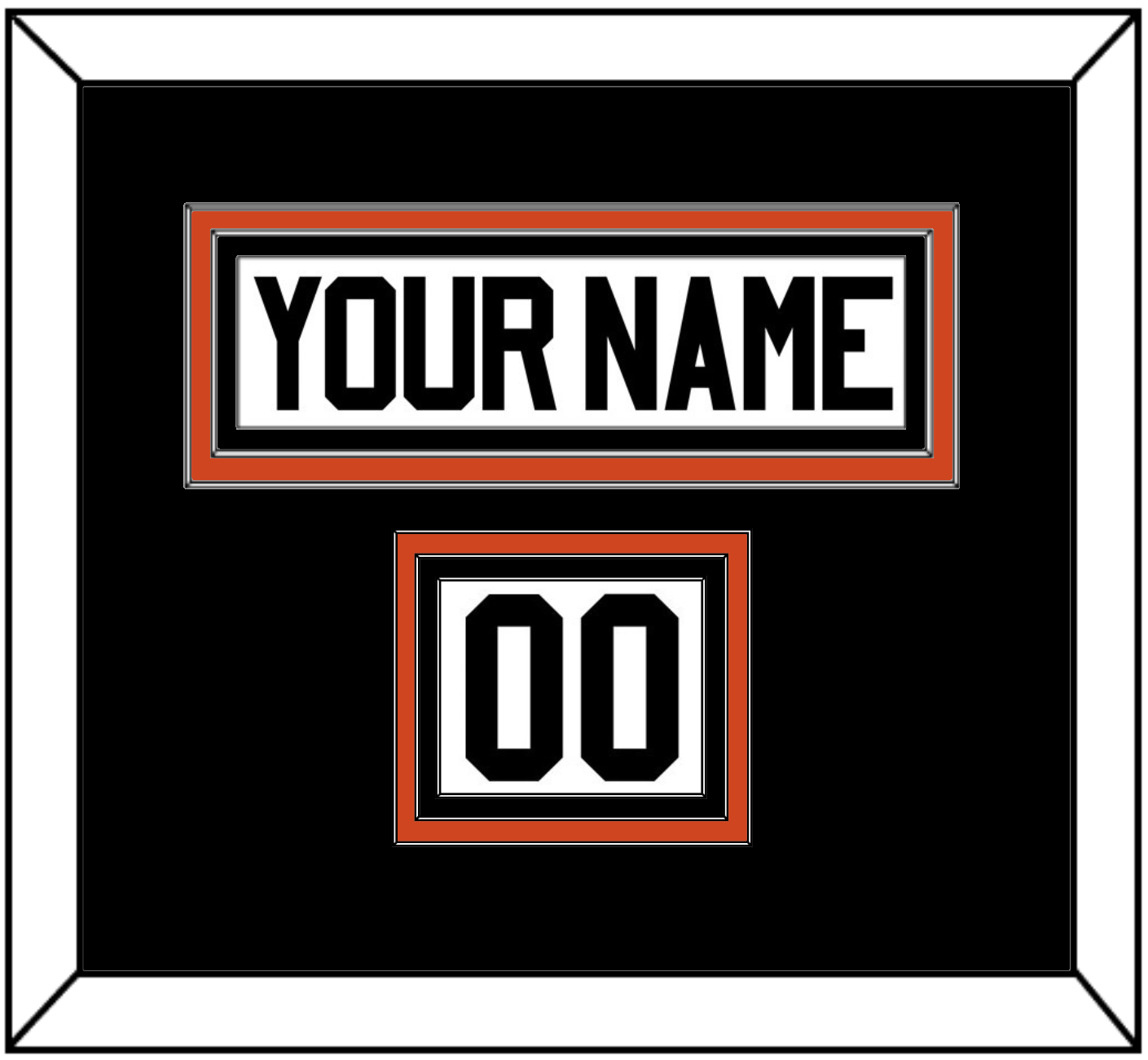 Philadelphia Nameplate & Number (Shoulder) - Home Orange - Premier Tier 3