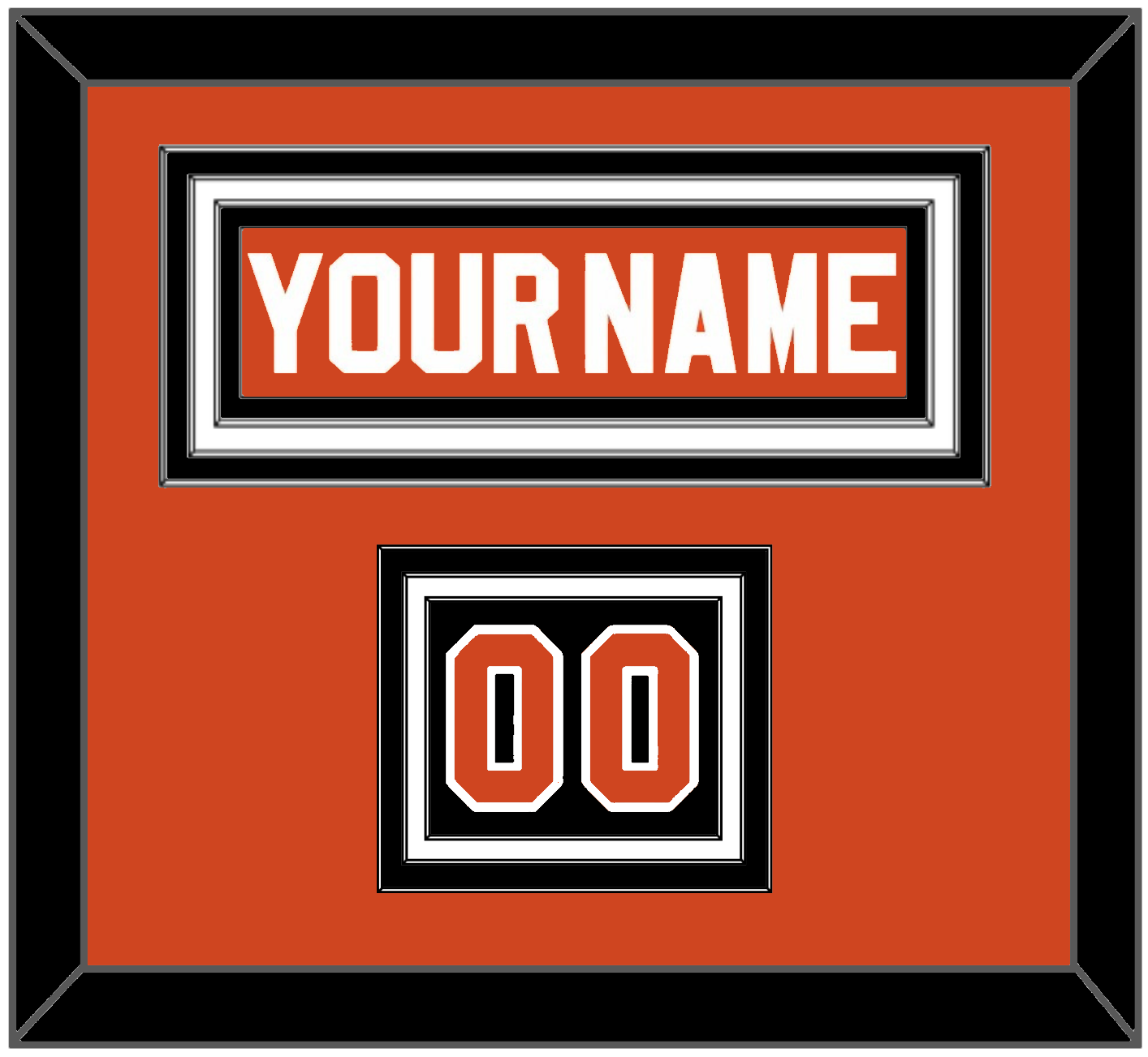 Philadelphia Nameplate & Number (Shoulder) - Reverse Retro Orange (2020-2021) - Premier Tier 2