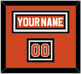 Philadelphia Nameplate & Number (Shoulder) - Reverse Retro Orange (2020-2021) - Triple Mat 2
