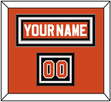 Philadelphia Nameplate & Number (Shoulder) - Reverse Retro Orange (2020-2021) - Triple Mat 2
