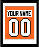 Philadelphia Nameplate & Number (Back) Combined - Home Orange (2017-2023) - Single Mat 1