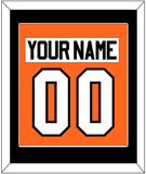 Philadelphia Nameplate & Number (Back) Combined - Home Orange (2010-2017) - Single Mat 2