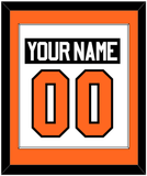 Philadelphia Nameplate & Number (Back) Combined - Road White (2010-2017) - Single Mat 1
