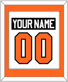 Philadelphia Nameplate & Number (Back) Combined - Road White (2010-2017) - Single Mat 1