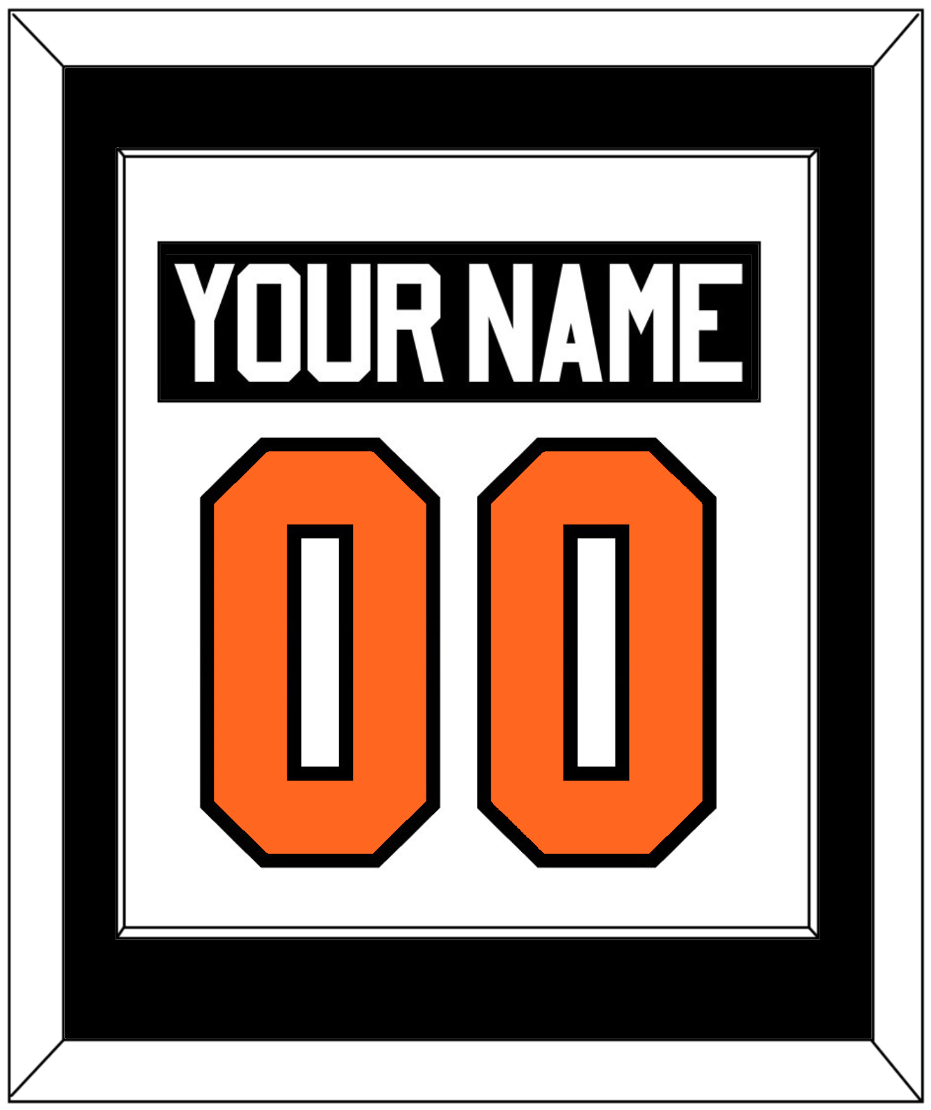 Philadelphia Nameplate & Number (Back) Combined - Road White (2010-2017) - Essential Tier 2