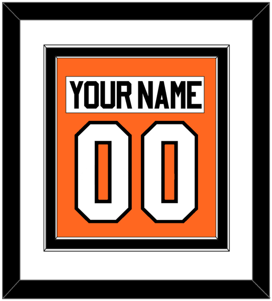Philadelphia Nameplate & Number (Back) Combined - Home Orange (2017-2023) - Signature Tier 1