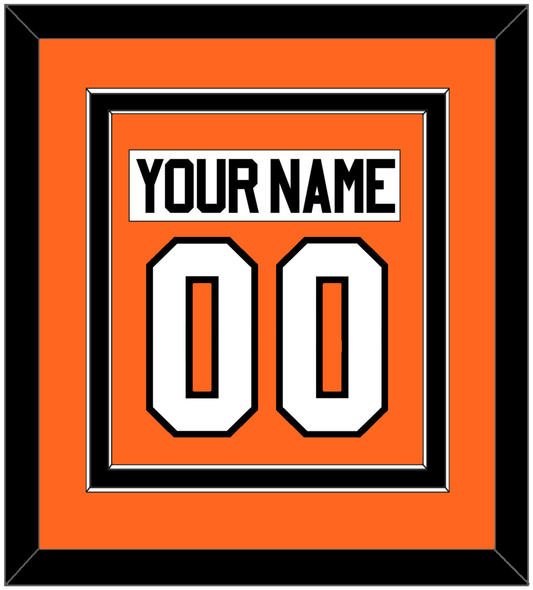 Philadelphia Nameplate & Number (Back) Combined - Home Orange (2017-2023) - Signature Tier 2