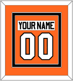 Philadelphia Nameplate & Number (Back) Combined - Home Orange (2010-2017) - Double Mat 2