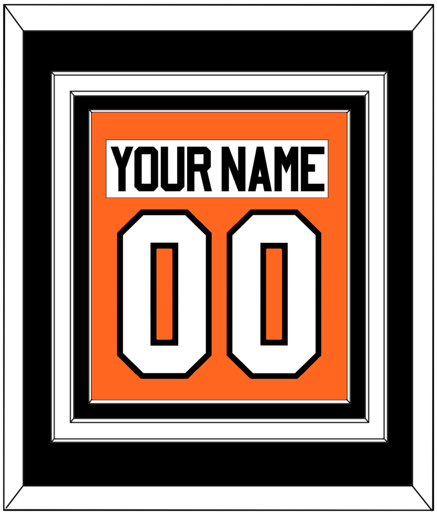 Philadelphia Nameplate & Number (Back) Combined - Home Orange (2010-2017) - Premier Tier 3
