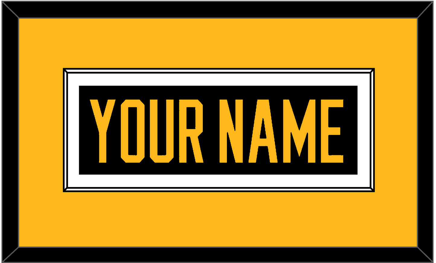 Pittsburgh Nameplate - Road Black (1988-1992) - Essential Tier 2