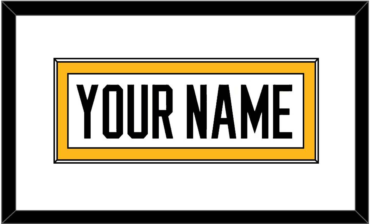 Pittsburgh Nameplate - Road White - Essential Tier 1
