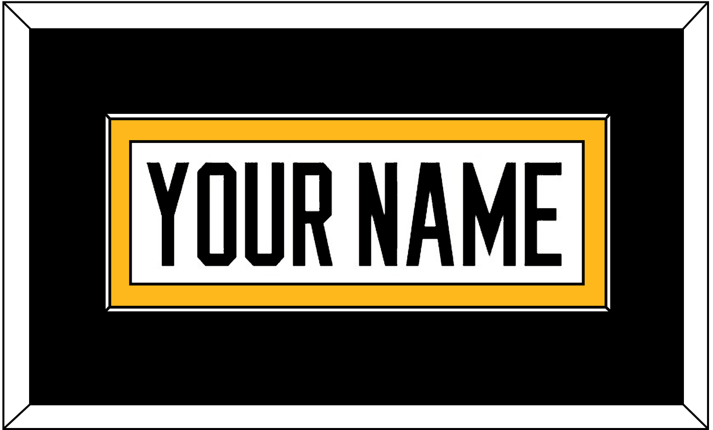 Pittsburgh Nameplate - Road White - Essential Tier 3
