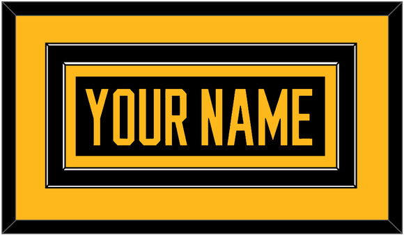 Pittsburgh Nameplate - Road Black (1988-1992) - Double Mat 2