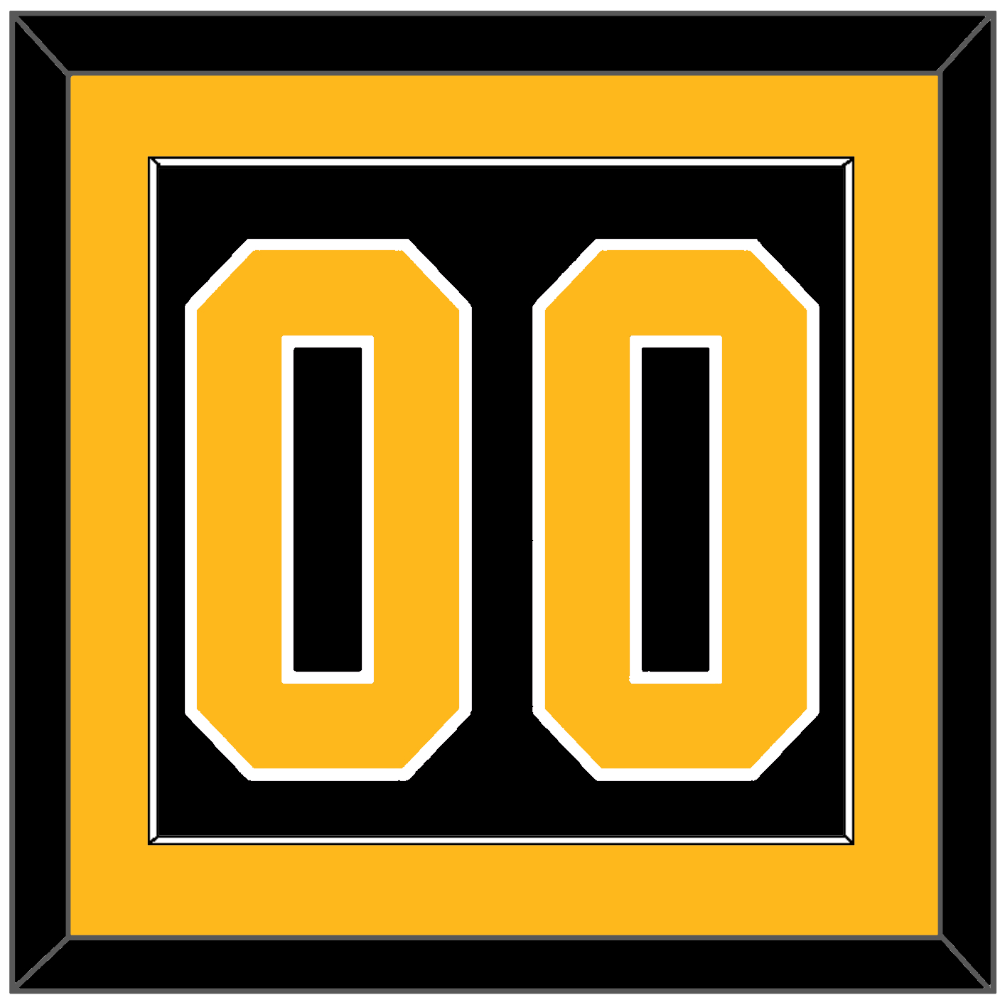Pittsburgh Number (Back) - Road Black (1988-1992) - Essential Tier 2