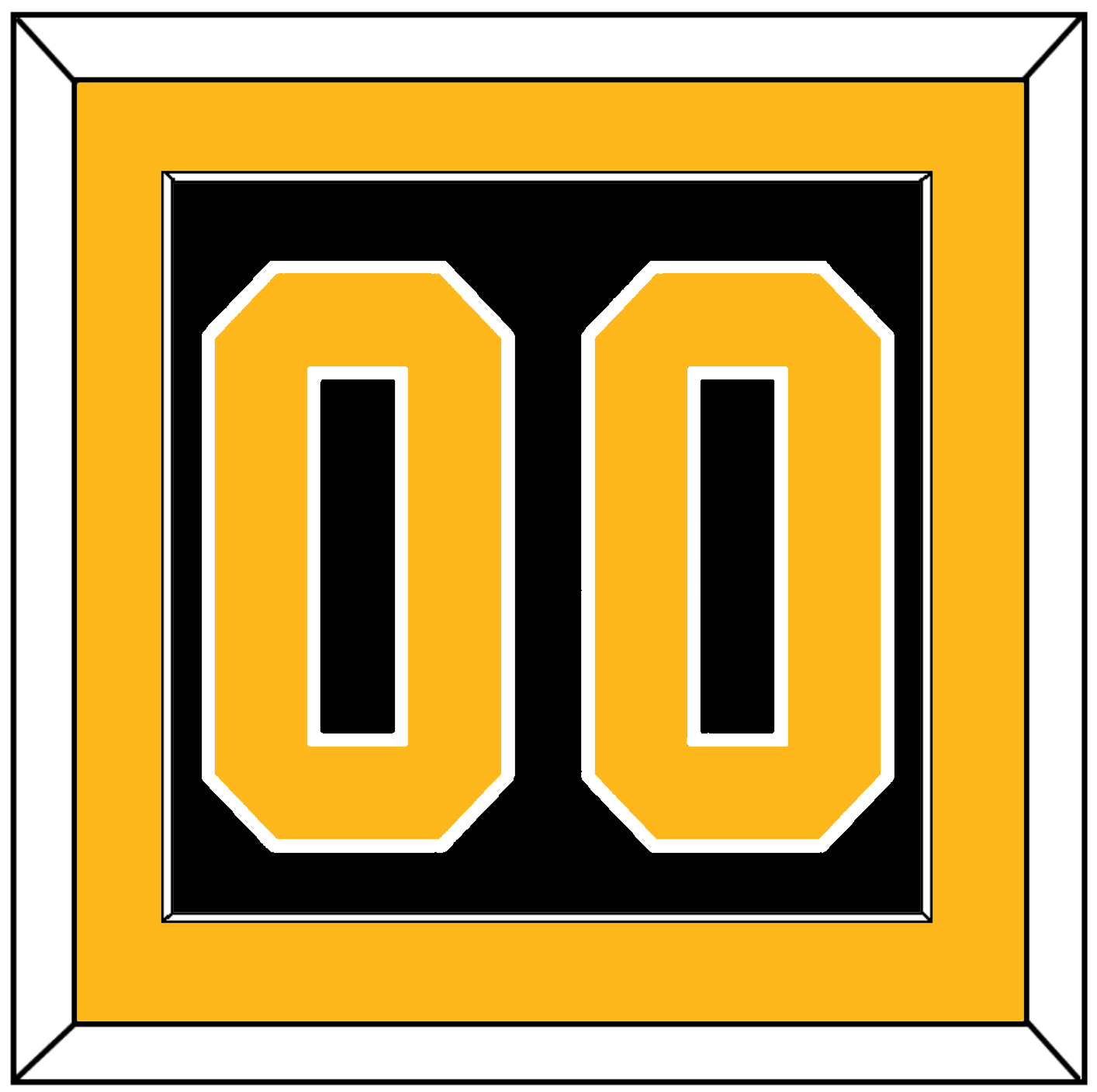 Pittsburgh Number (Back) - Alternate Black (2021-2025) - Essential Tier 2