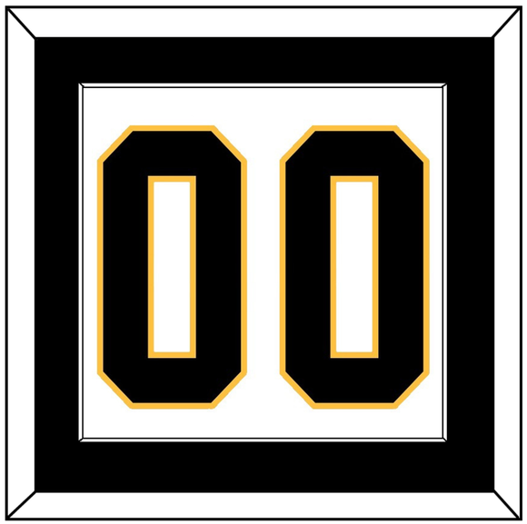 Pittsburgh Number (Back) - Home White (1988-1992) - Single Mat 1