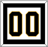 Pittsburgh Number (Back) - Home White (1988-1992) - Single Mat 1