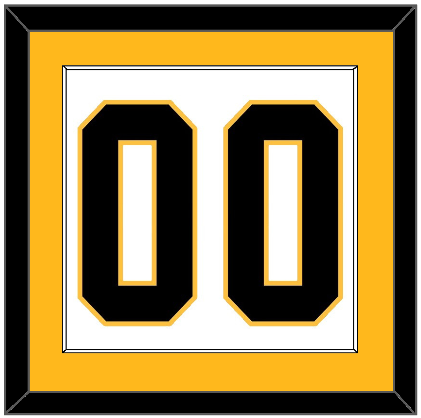 Pittsburgh Number (Back) - Home White (1988-1992) - Essential Tier 2