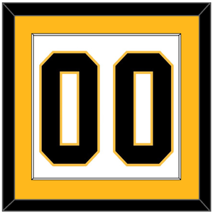 Pittsburgh Number (Back) - Home White (1988-1992) - Single Mat 2