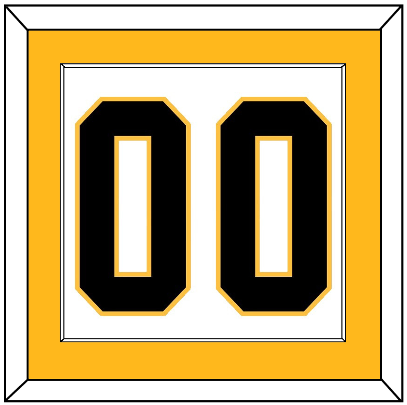 Pittsburgh Number (Back) - Road White - Essential Tier 2