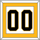 Pittsburgh Number (Back) - Home White (1988-1992) - Single Mat 2