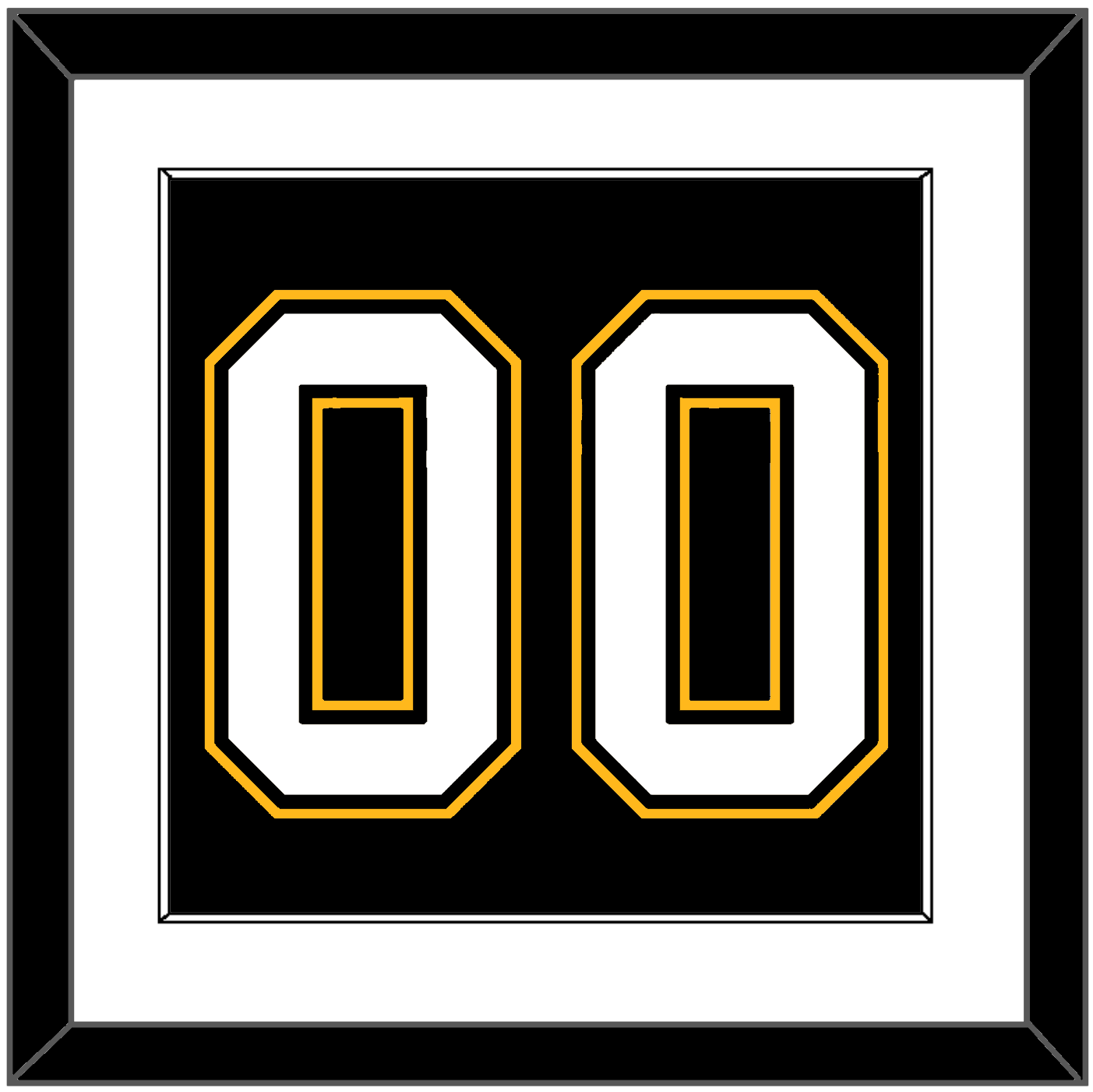 Pittsburgh Number (Back) - Road/Alternate Black (1995-2002) - Essential Tier 1