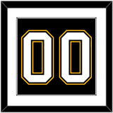 Pittsburgh Number (Back) - Road/Alternate Black (1995-2002) - Single Mat 1