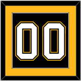 Pittsburgh Number (Back) - Road/Alternate Black (1995-2002) - Single Mat 2