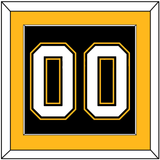 Pittsburgh Number (Back) - Road/Alternate Black (1995-2002) - Single Mat 2