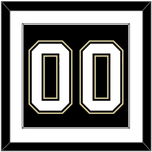 Pittsburgh Number (Back) - Home Black (2007-2016) - Single Mat 1