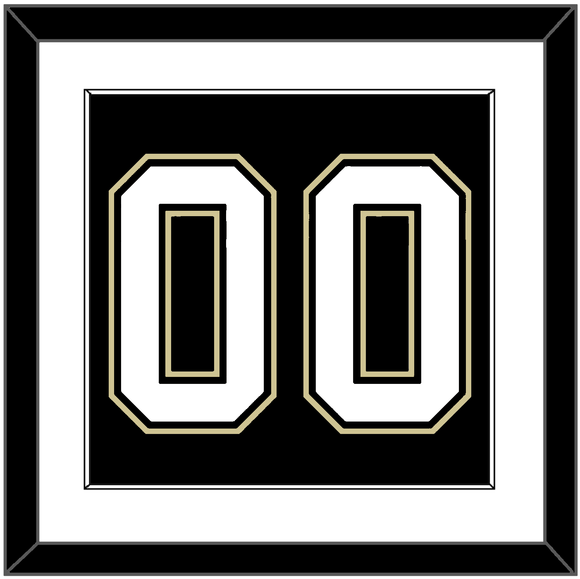 Pittsburgh Number (Back) - Home Black (2007-2016) - Single Mat 1