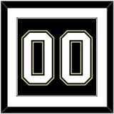 Pittsburgh Number (Back) - Home Black (2007-2016) - Single Mat 1