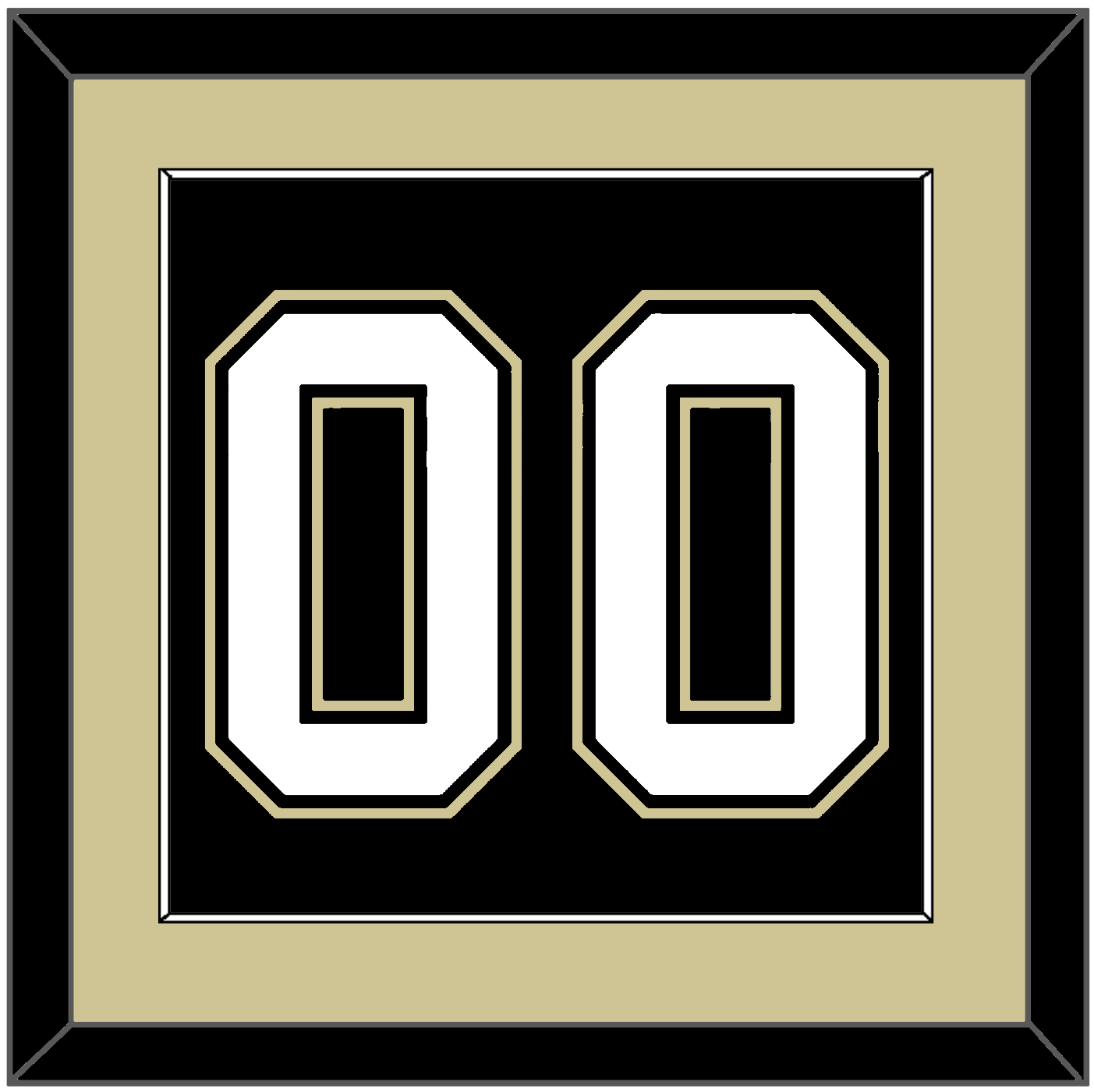 Pittsburgh Number (Back) - Road/Home Black (2000-2007) - Essential Tier 2