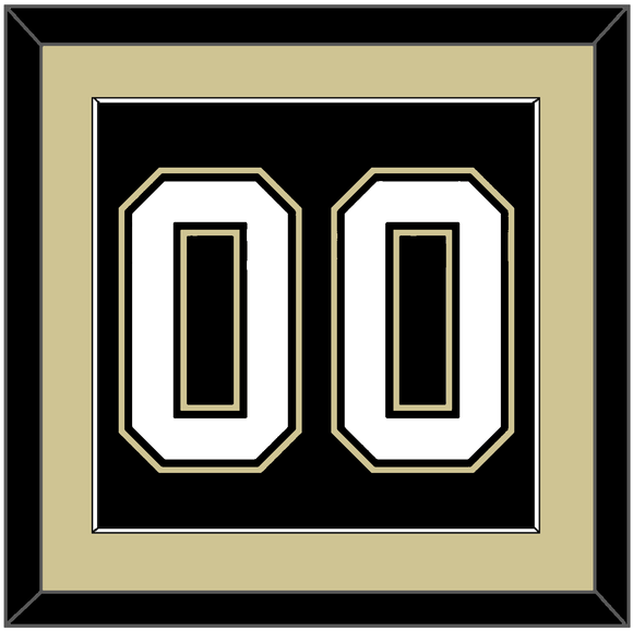 Pittsburgh Number (Back) - Home Black (2007-2016) - Single Mat 2