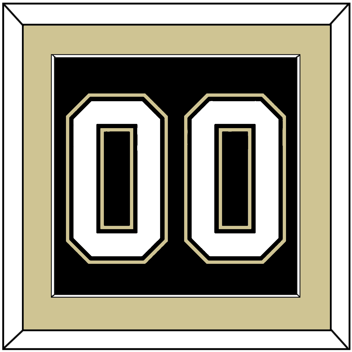 Pittsburgh Number (Back) - Road/Home Black (2000-2007) - Essential Tier 2