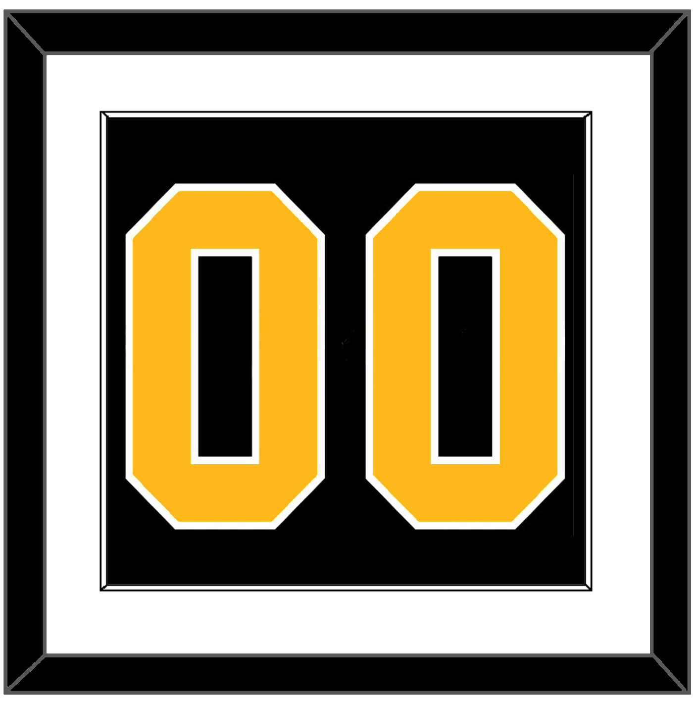 Pittsburgh Number (Back) - Road Black (1984-1988) - Essential Tier 1
