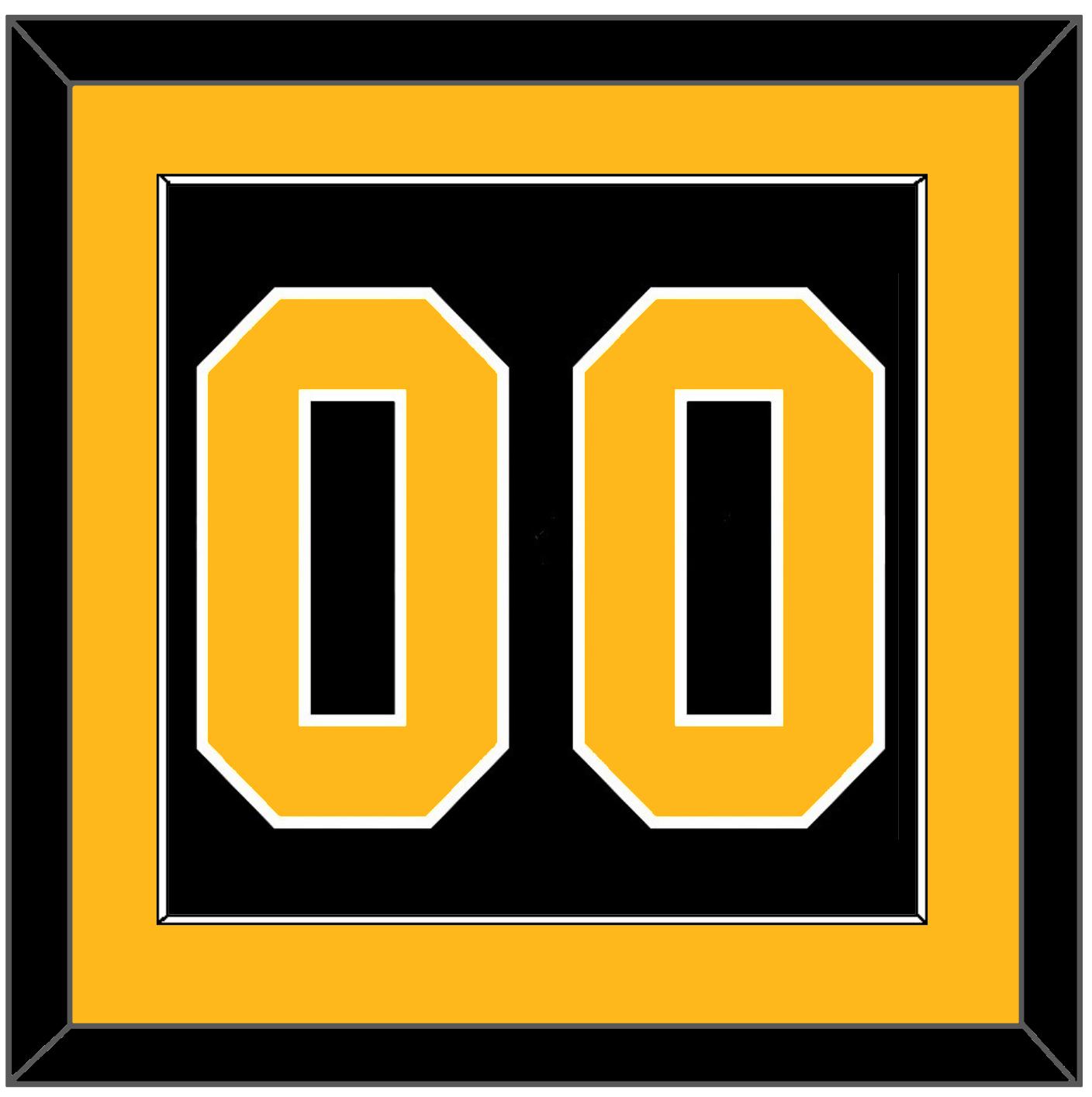 Pittsburgh Number (Back) - Road Black (1984-1988) - Essential Tier 2