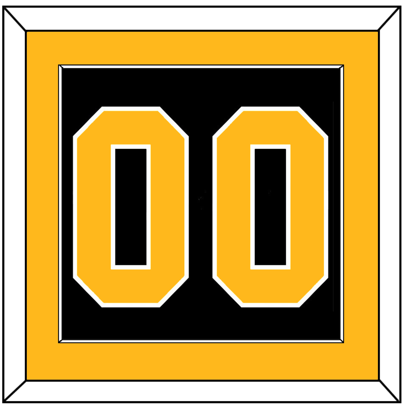 Pittsburgh Number (Back) - Road Black (1984-1988) - Essential Tier 2