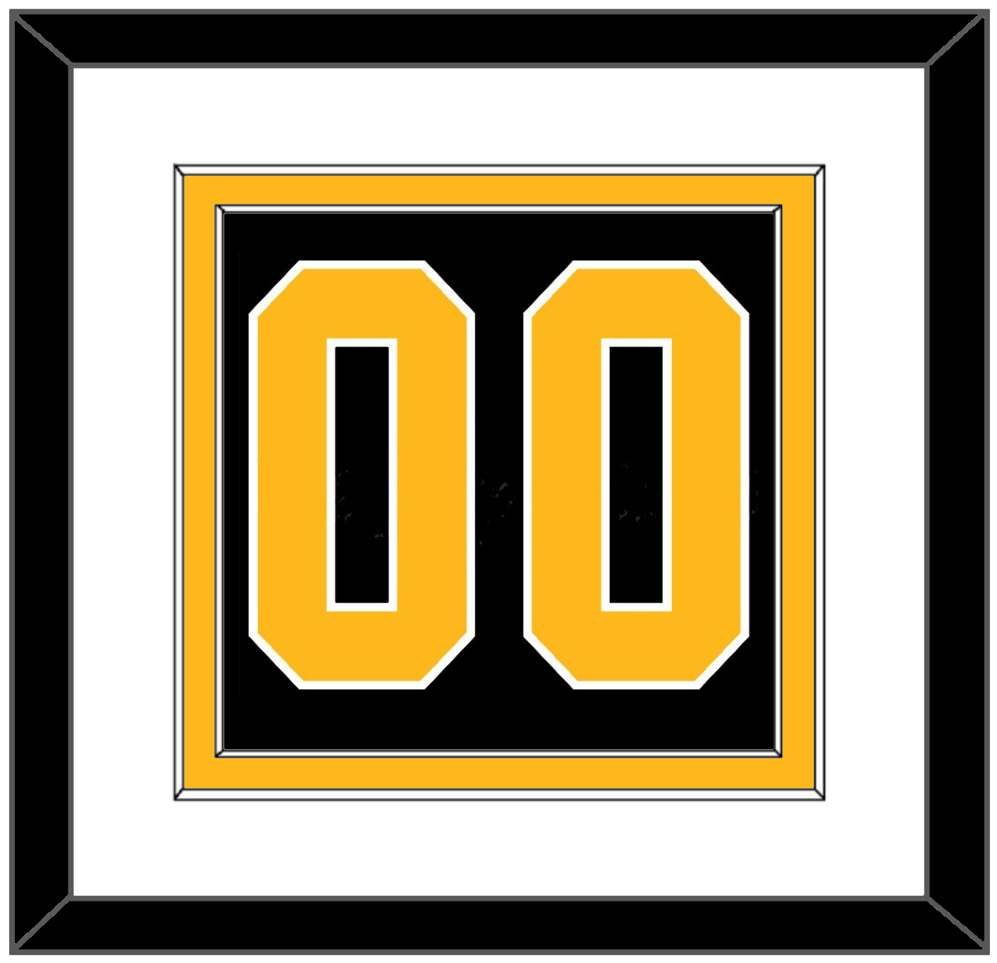 Pittsburgh Number (Back) - Road Black (1988-1992) - Signature Tier 1