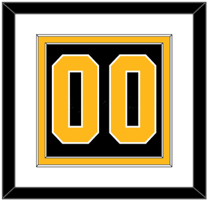 Pittsburgh Number (Back) - Alternate Black - Double Mat 1