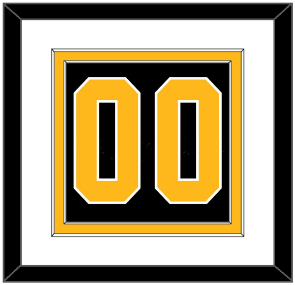 Pittsburgh Number (Back) - Home Black - Double Mat 1