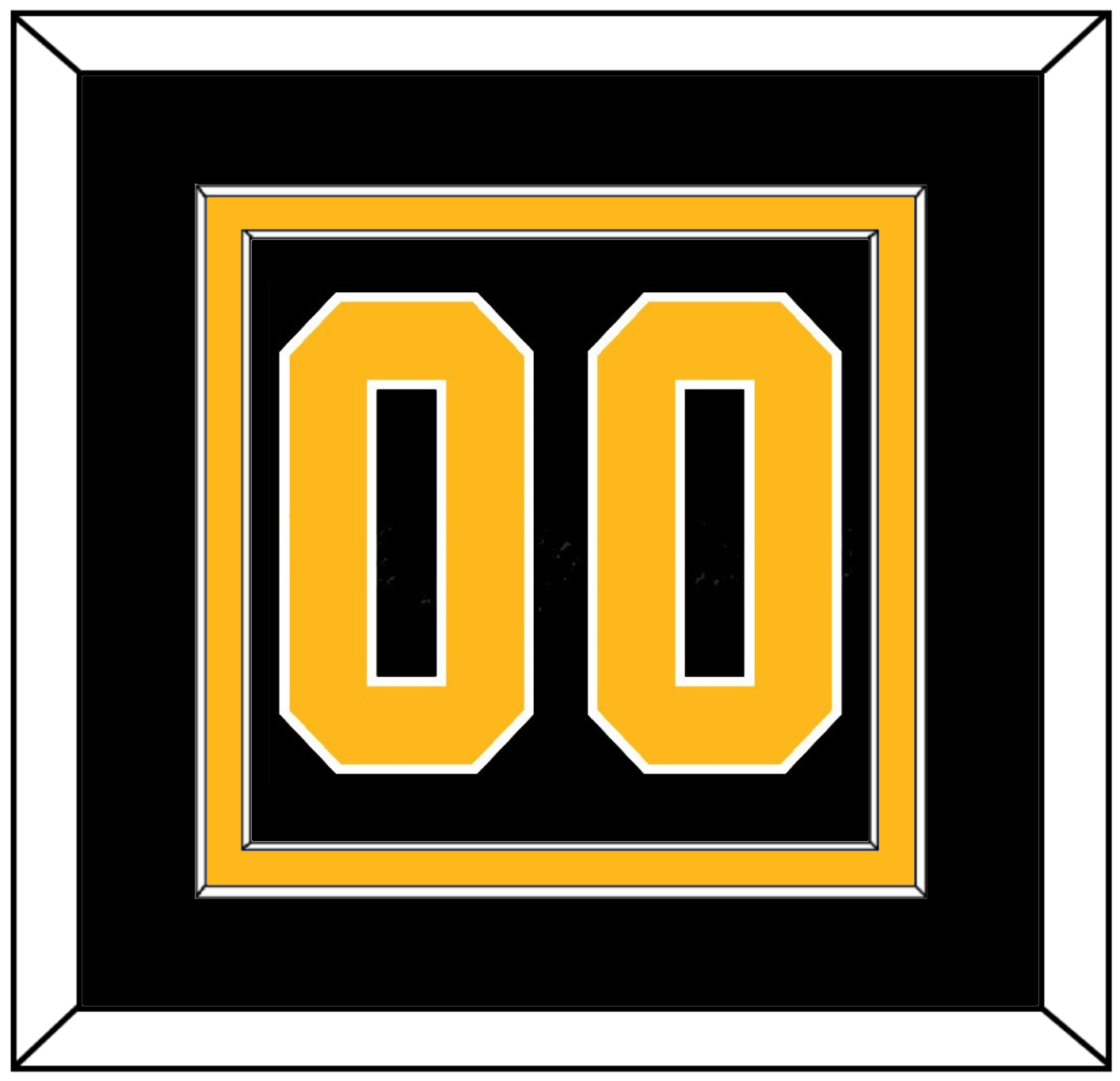 Pittsburgh Number (Back) - Road Black (1992-1997) - Signature Tier 2