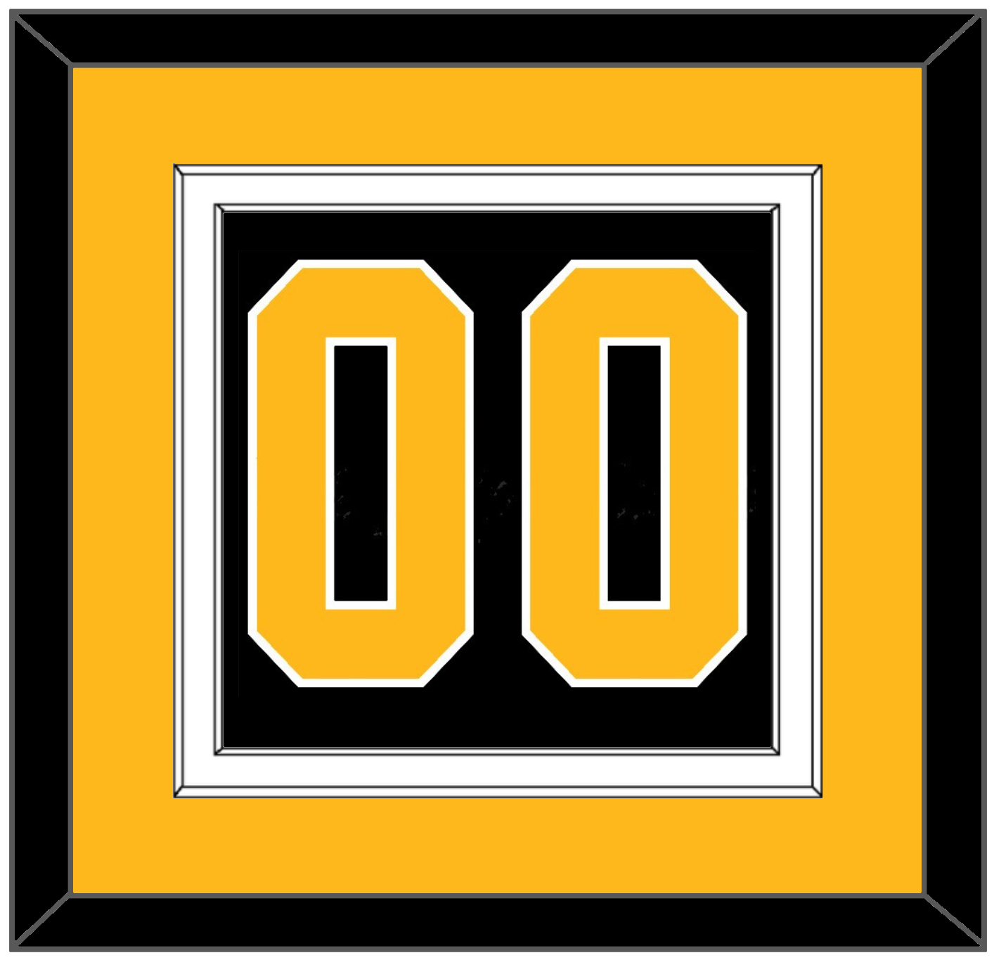 Pittsburgh Number (Back) - Road Black (1992-1997) - Signature Tier 3