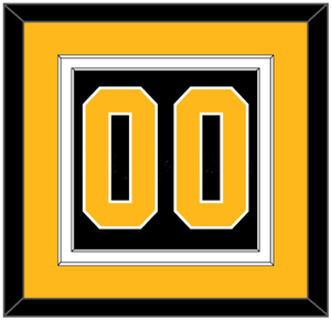 Pittsburgh Number (Back) - Home Black - Double Mat 3