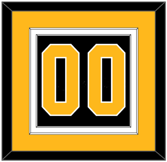 Pittsburgh Number (Back) - Home Black - Double Mat 3