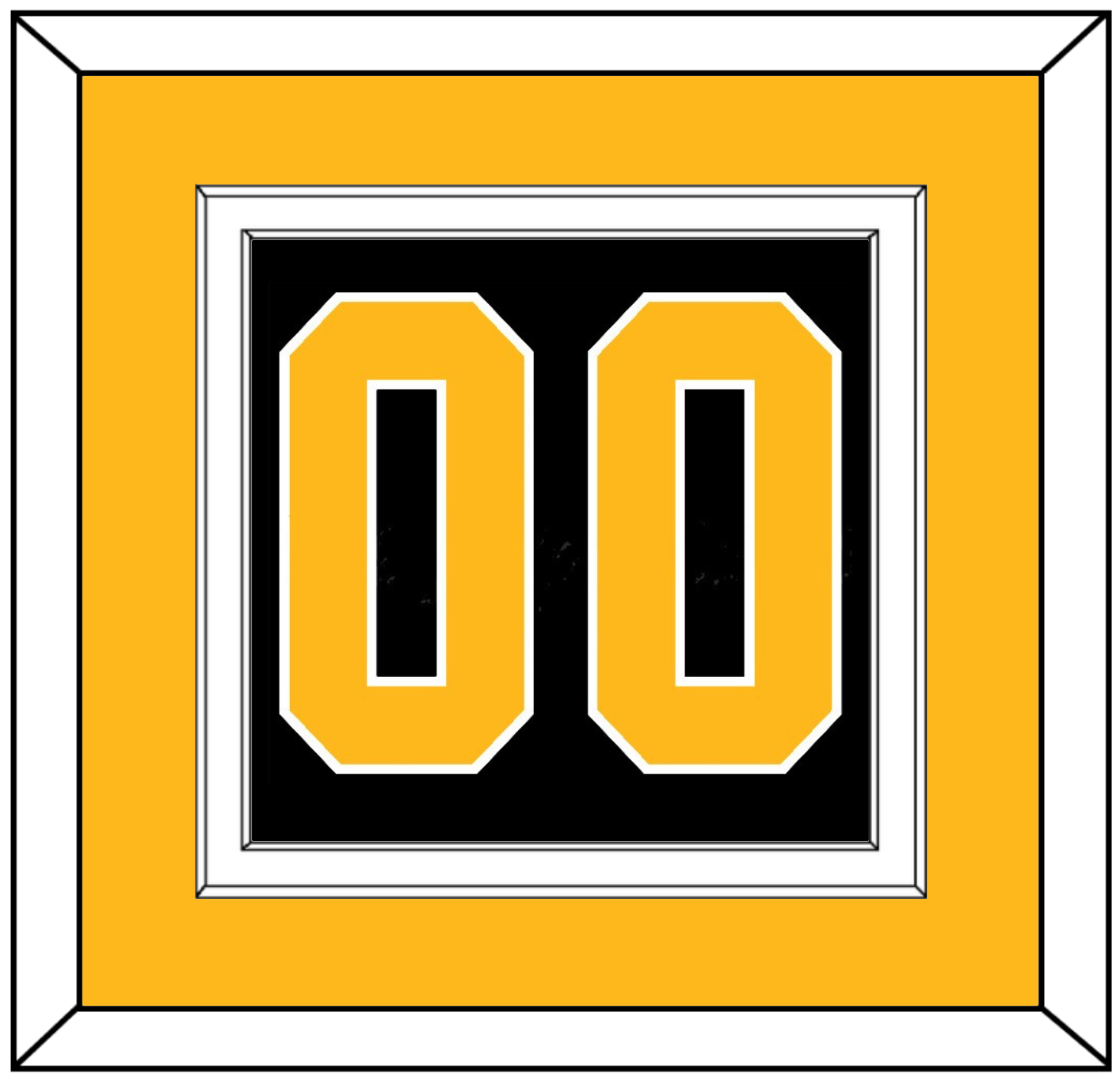 Pittsburgh Number (Back) - Road Black (1988-1992) - Signature Tier 3