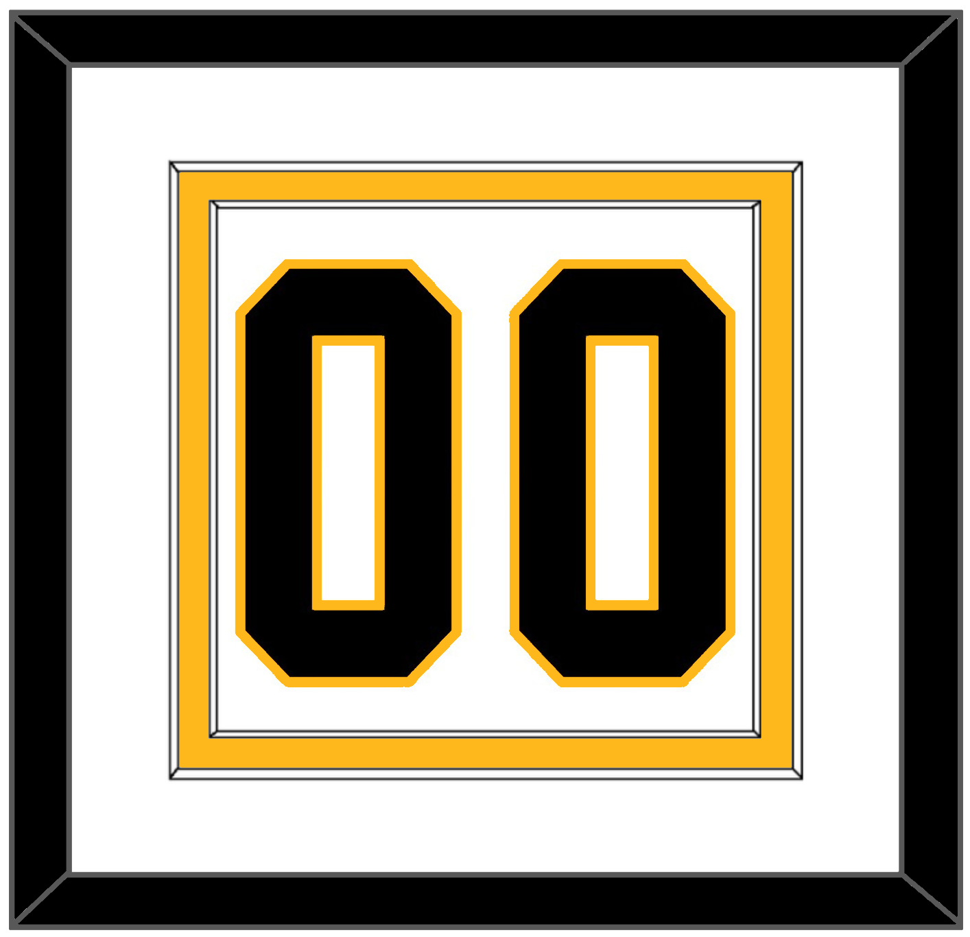 Pittsburgh Number (Back) - Home White (1984-1988) - Signature Tier 1