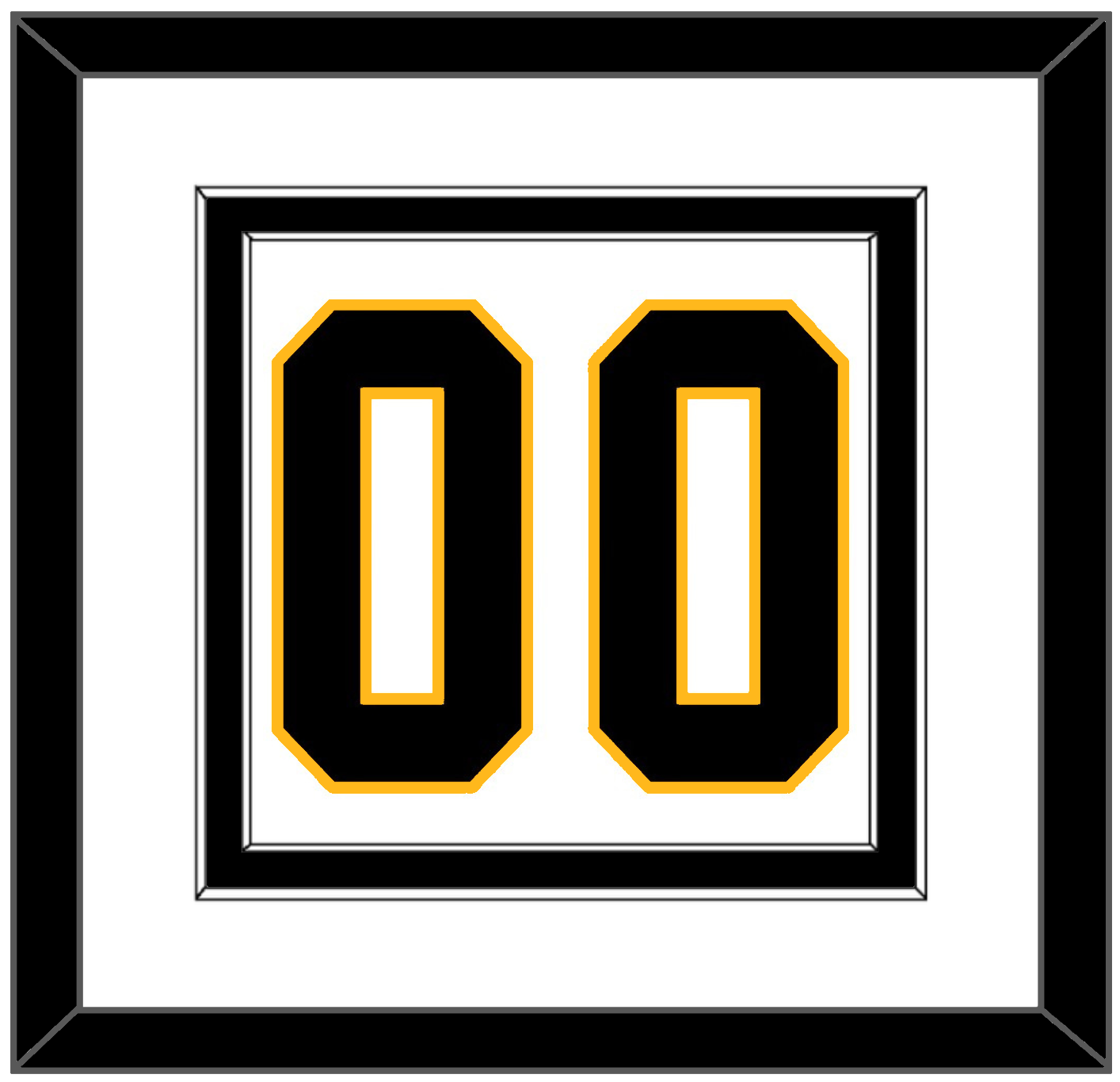 Pittsburgh Number (Back) - Road White - Signature Tier 2