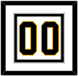 Pittsburgh Number (Back) - Home White (1988-1992) - Double Mat 2